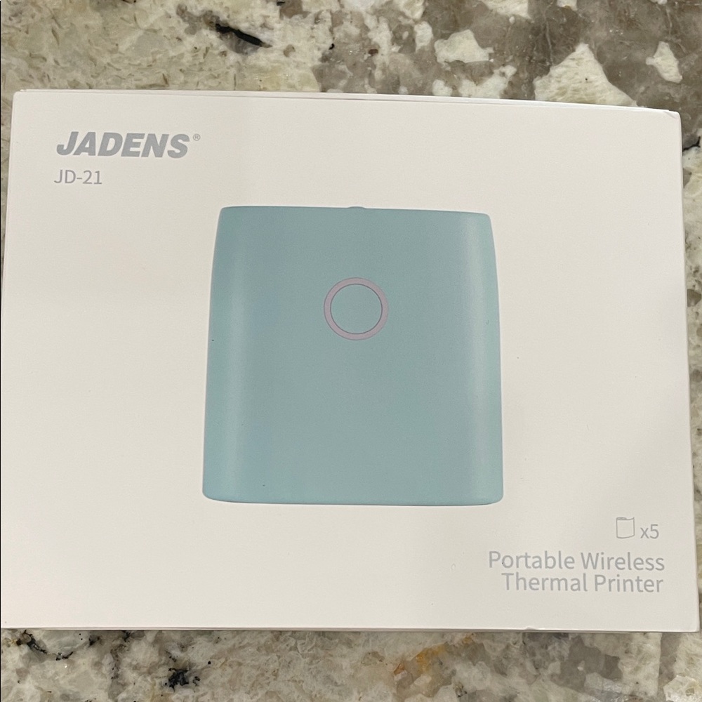 JADENS JD-21 Portable Wireless Thermal Printer - Mint NIB